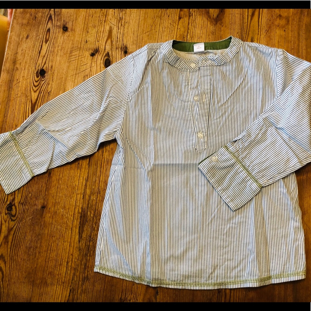 Egg Collective Baby Mandarin striped shirt Size 5Y